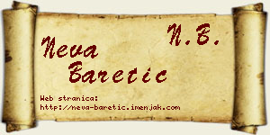 Neva Baretić vizit kartica